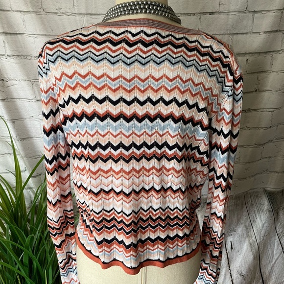 LasCana Venus- Top-Wrap/ Soft knit /long sleeved/ patterned/ tie at waist/ - Picture 7 of 9